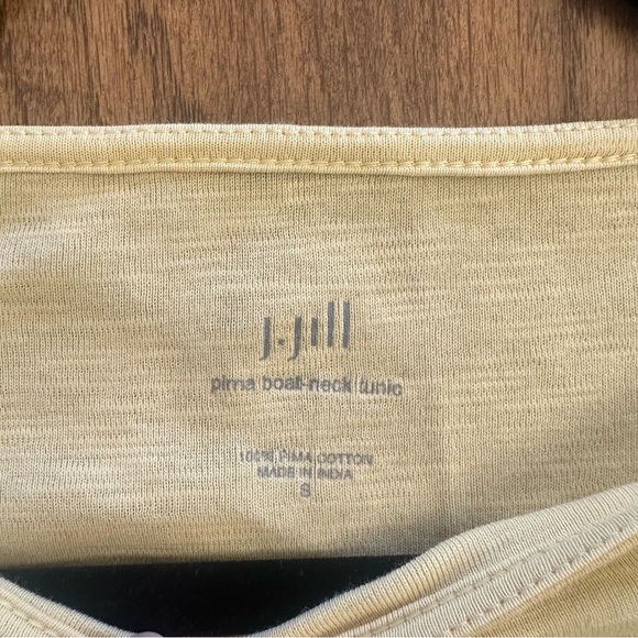 J. Jill 100% Pima Cotton Boat Neck Tunic Yellow Size Small - Picture 5 of 9